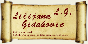 Lilijana Gidaković vizit kartica